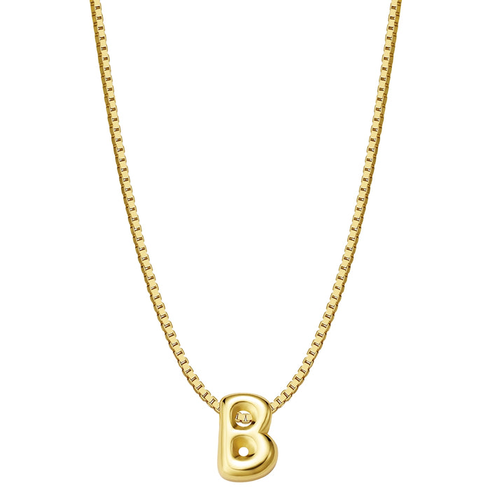 Halskette Bubble Letter B gold