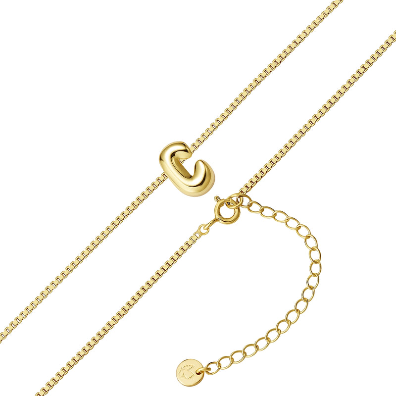 Halskette Bubble Letter C gold