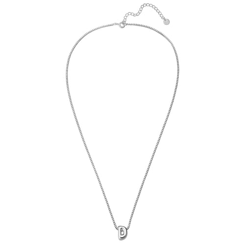 Halskette Bubble Letter D silber