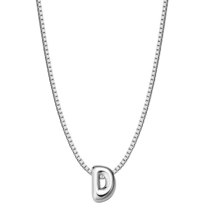 Halskette Bubble Letter D silber
