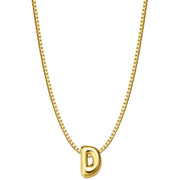 Halskette Bubble Letter D gold