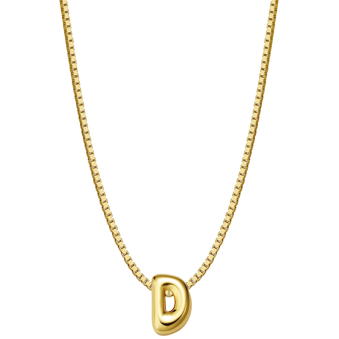 Halskette Bubble Letter D gold