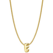 Halskette Bubble Letter E gold