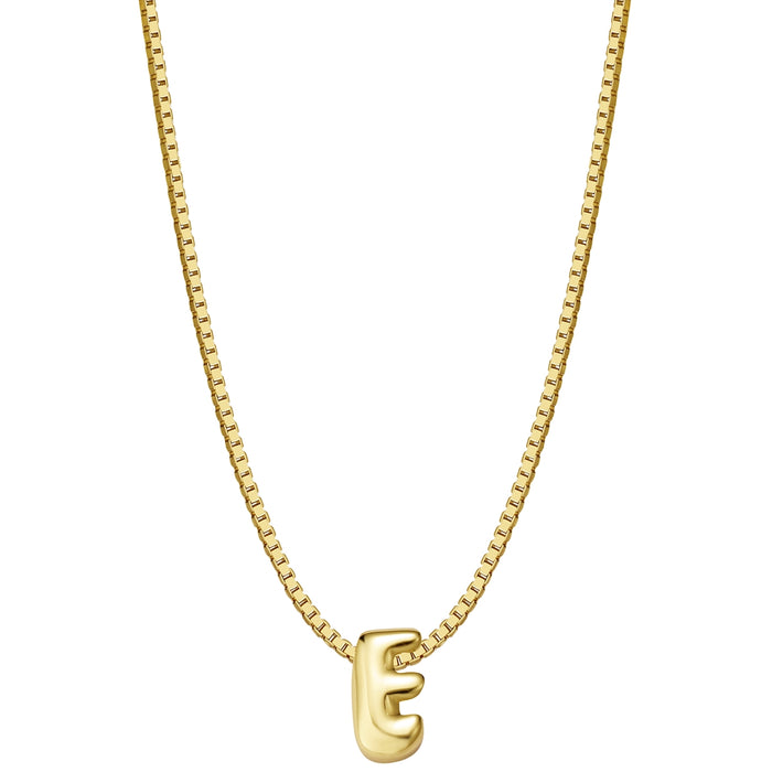 Halskette Bubble Letter E gold