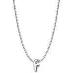 Halskette Bubble Letter F silber