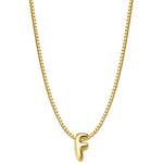 Halskette Bubble Letter F gold