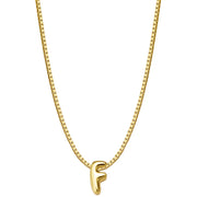 Halskette Bubble Letter F gold