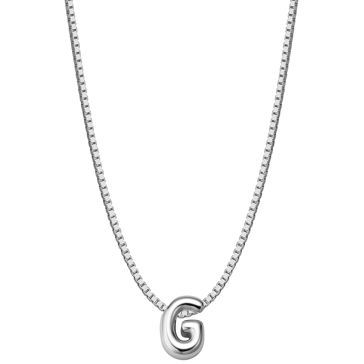 Halskette Bubble Letter G silber