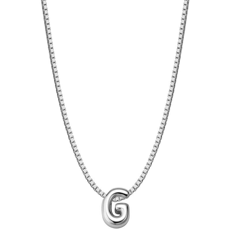 Halskette Bubble Letter G silber