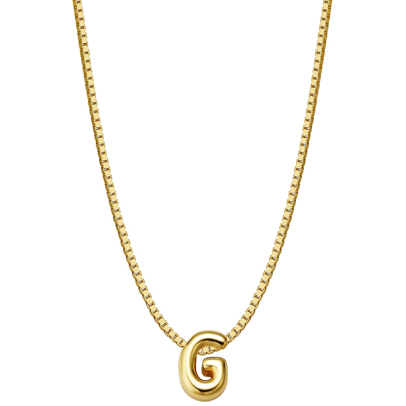 Halskette Bubble Letter G gold