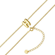 Halskette Bubble Letter H gold