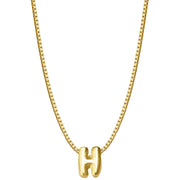 Halskette Bubble Letter H gold