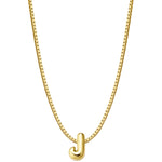 Halskette Bubble Letter J gold