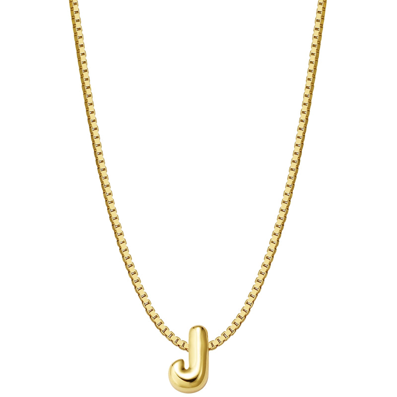 Halskette Bubble Letter J gold