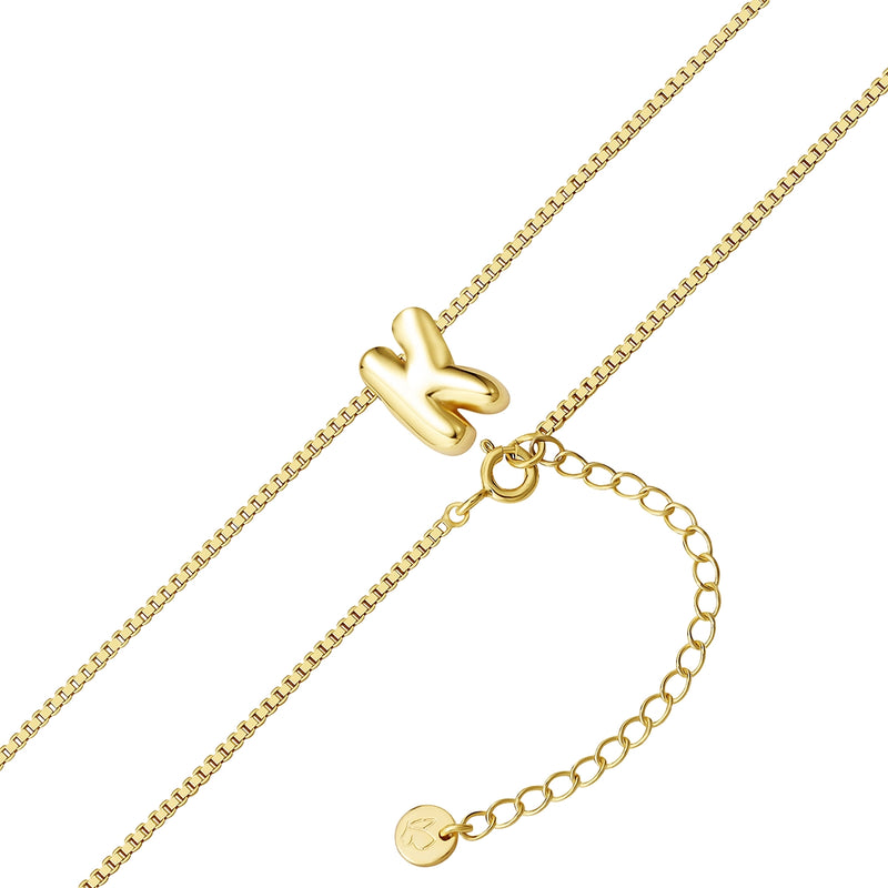 Halskette Bubble Letter K gold