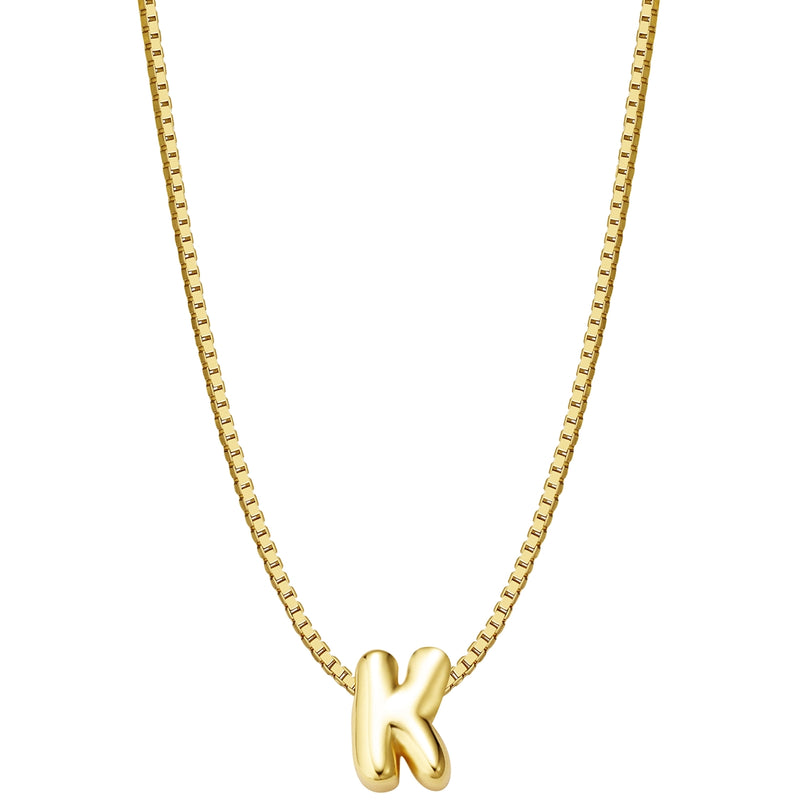 Halskette Bubble Letter K gold