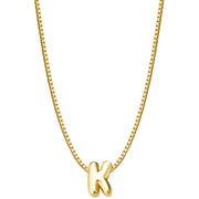 Halskette Bubble Letter K gold