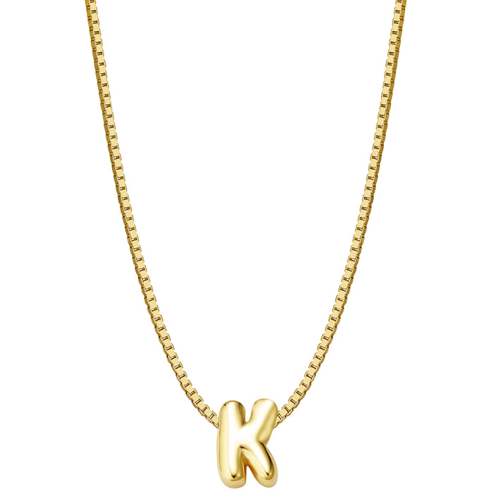 Halskette Bubble Letter K gold