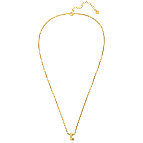 Halskette Bubble Letter L gold