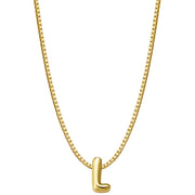 Halskette Bubble Letter L gold