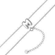 Halskette Bubble Letter M silber