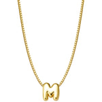 Halskette Bubble Letter M gold