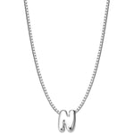 Halskette Bubble Letter N silber