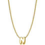 Halskette Bubble Letter N gold