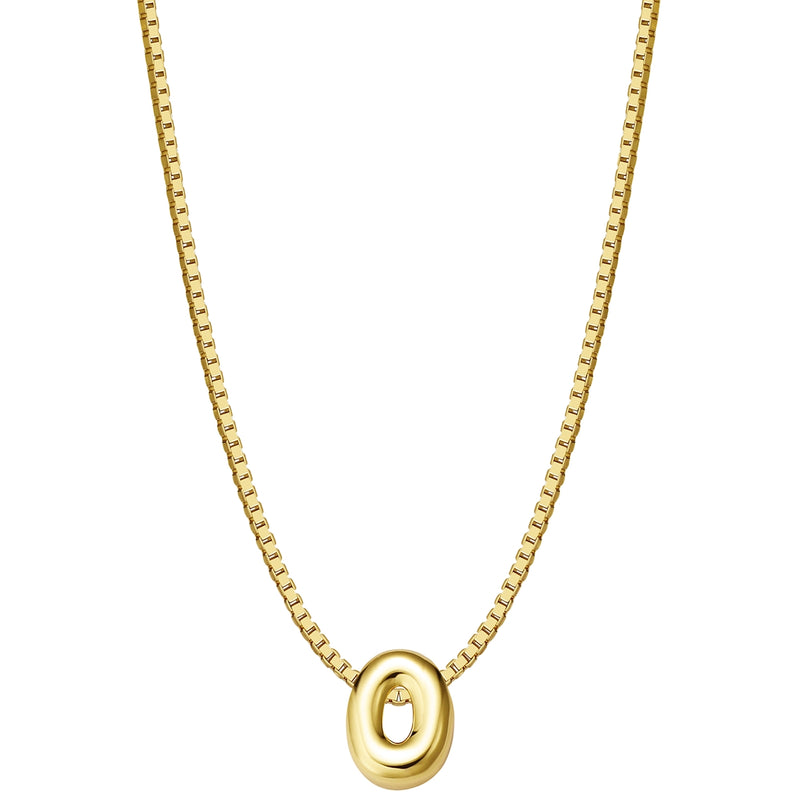 Halskette Bubble Letter O gold