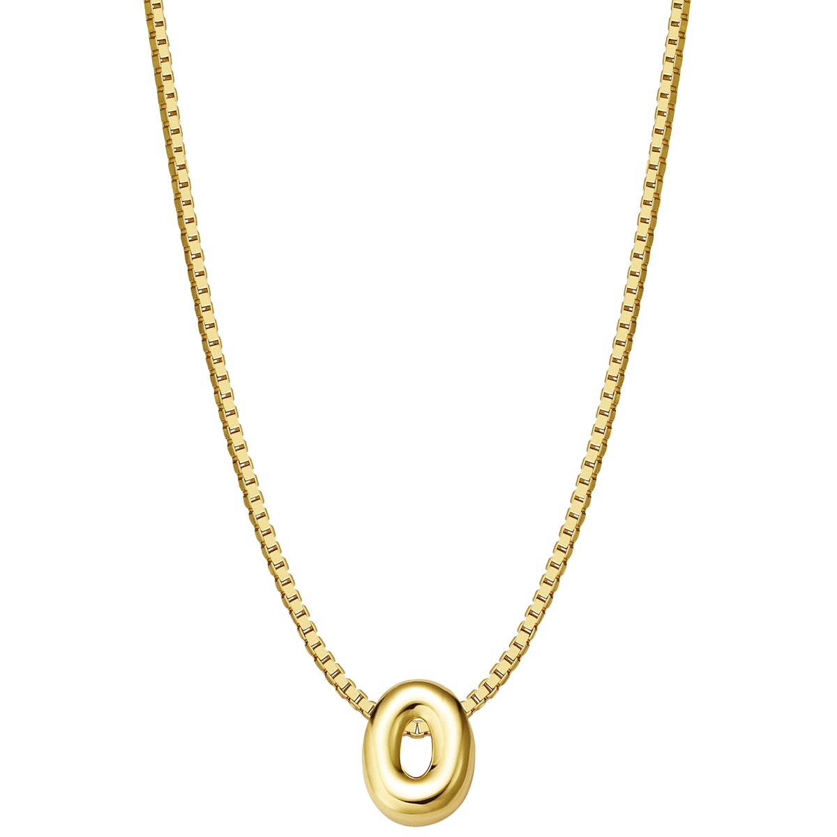 Halskette Bubble Letter O gold