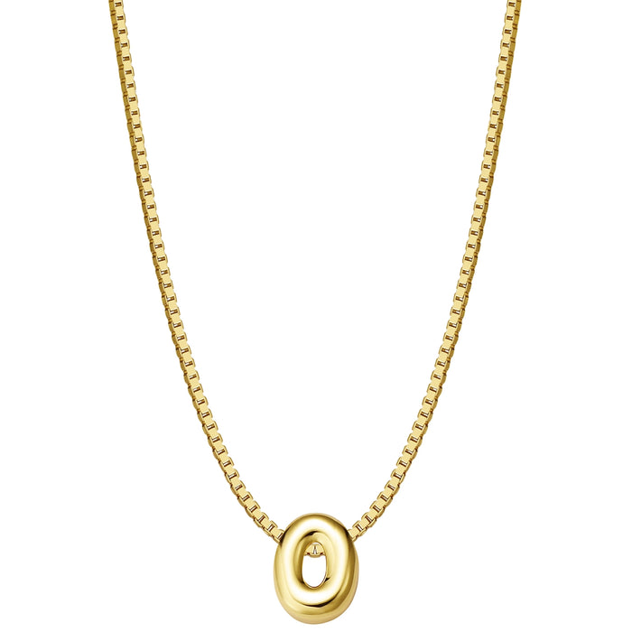 Halskette Bubble Letter O gold