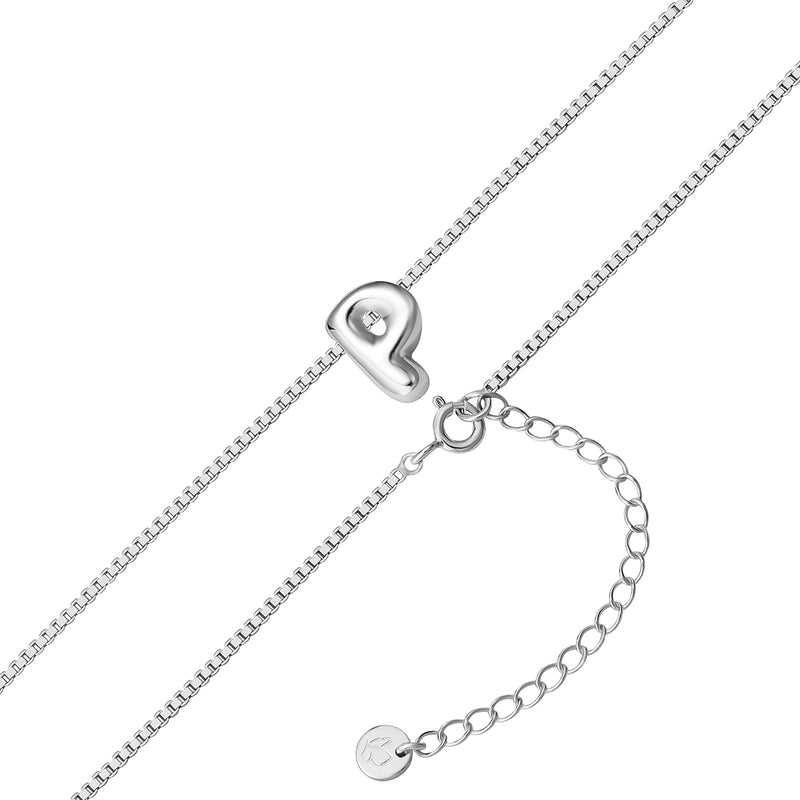 Halskette Bubble Letter P silber