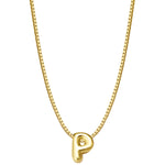 Halskette Bubble Letter P gold