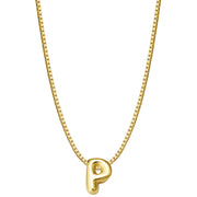 Halskette Bubble Letter P gold