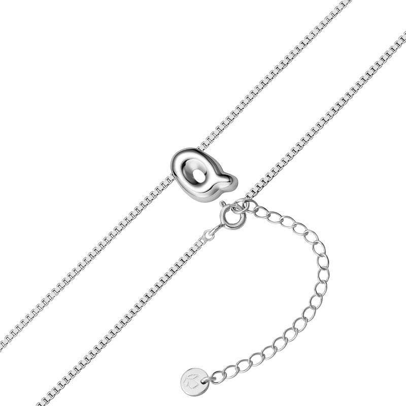 Halskette Bubble Letter Q silber
