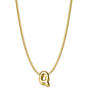 Halskette Bubble Letter Q gold