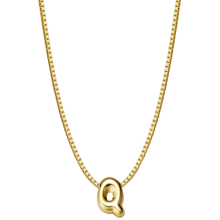 Halskette Bubble Letter Q gold