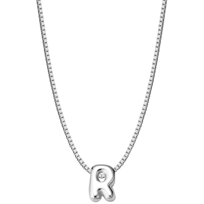 Halskette Bubble Letter R silber