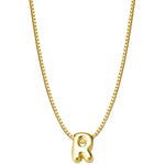 Halskette Bubble Letter R gold