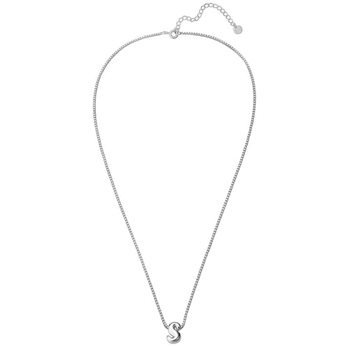 Halskette Bubble Letter S silber