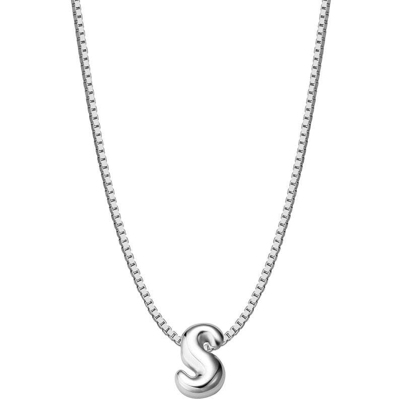 Halskette Bubble Letter S silber