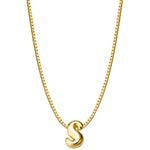 Halskette Bubble Letter S gold