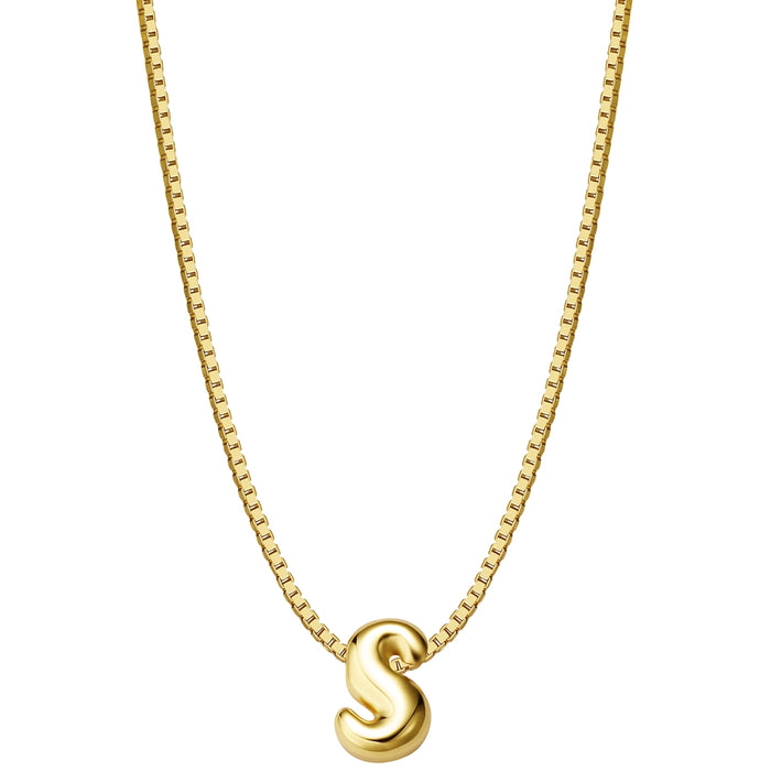 Halskette Bubble Letter S gold