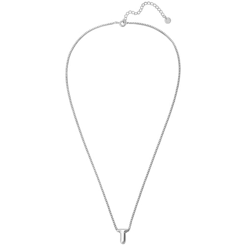 Halskette Bubble Letter T silber