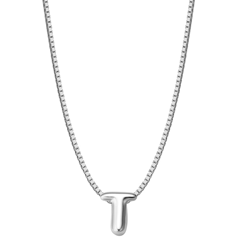 Halskette Bubble Letter T silber