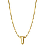 Halskette Bubble Letter T gold