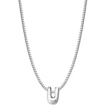 Halskette Bubble Letter U silber