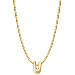 Halskette Bubble Letter U gold