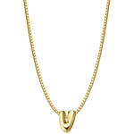 Halskette Bubble Letter V gold