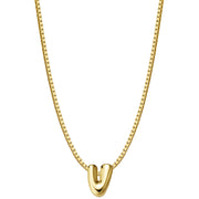Halskette Bubble Letter V gold